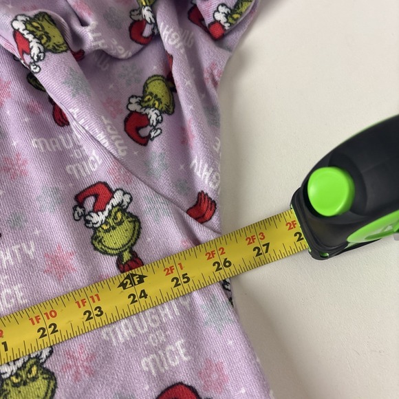 American Eagle Grinch Santa Pajama Set XL Top & Shorts AE Lounge naughty or nice - Picture 8 of 13